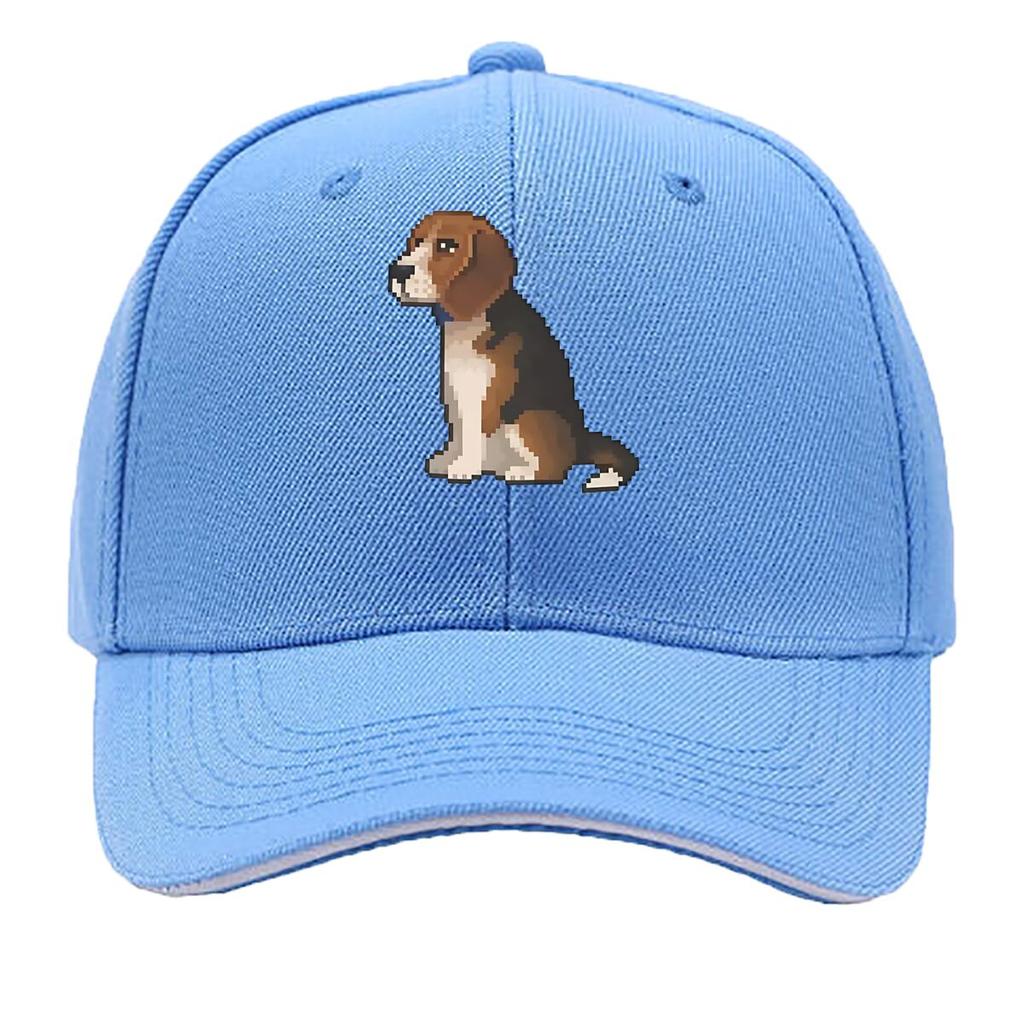 Beagle Pixel Dog Art Hip Hop Hat Fashion Outdoor Sports Sandwich Baseball Cap