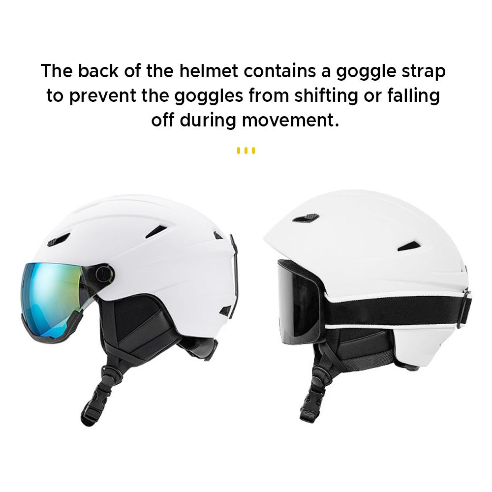 Интегрированный лыжный шлем для мужчин и женщин, сноубордический шлем со съемным козырьком, очки