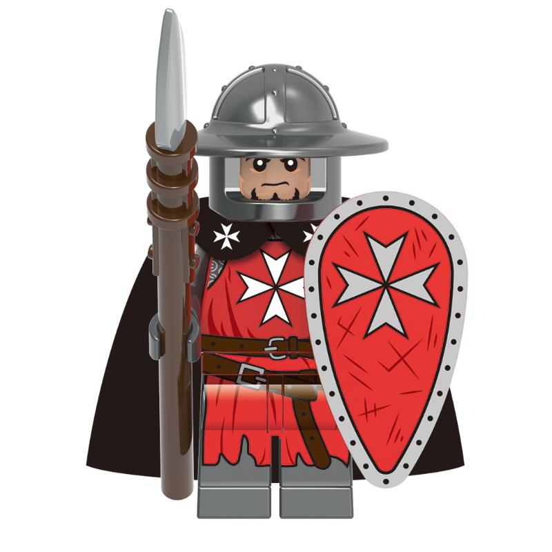 Single Sell Medieval Time Knight Warrior Roman Soldier Helmet Building Blocks Figures Accessories Toys for Children XH1768-1775