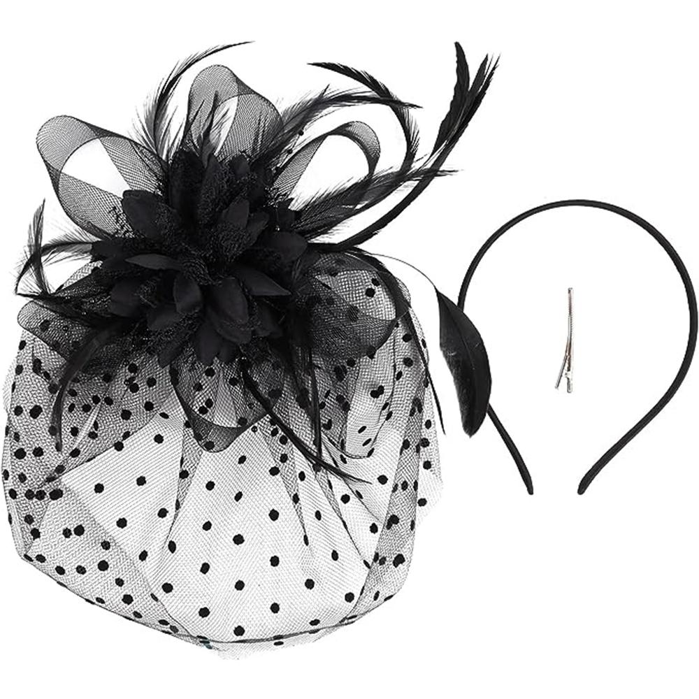 Шляпа Comott Fascinators, повязка на голову с перьями, женские чародеи, головной убор для чаепития с зажимом, шляпа дерби для девочек и женщин