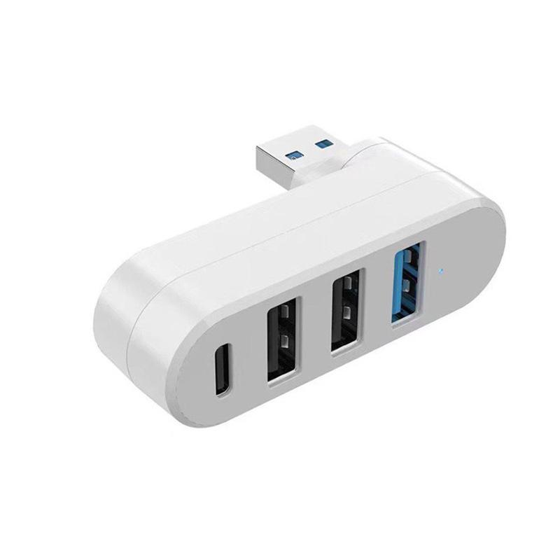 4-в-1-180-градусный Поворотный USB 3.0 Четырехпортовый Хаб, Четырехпортовый Type-C Удлинитель, USB-разветвитель