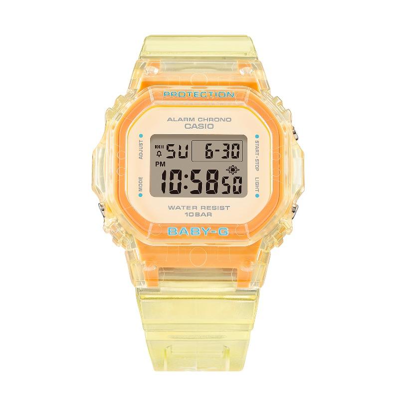 Casio Женские часы Baby-G, смола, водонепроницаемость 100 м, ударопрочность, будильник, кварцевые, BGD-565SJ-9