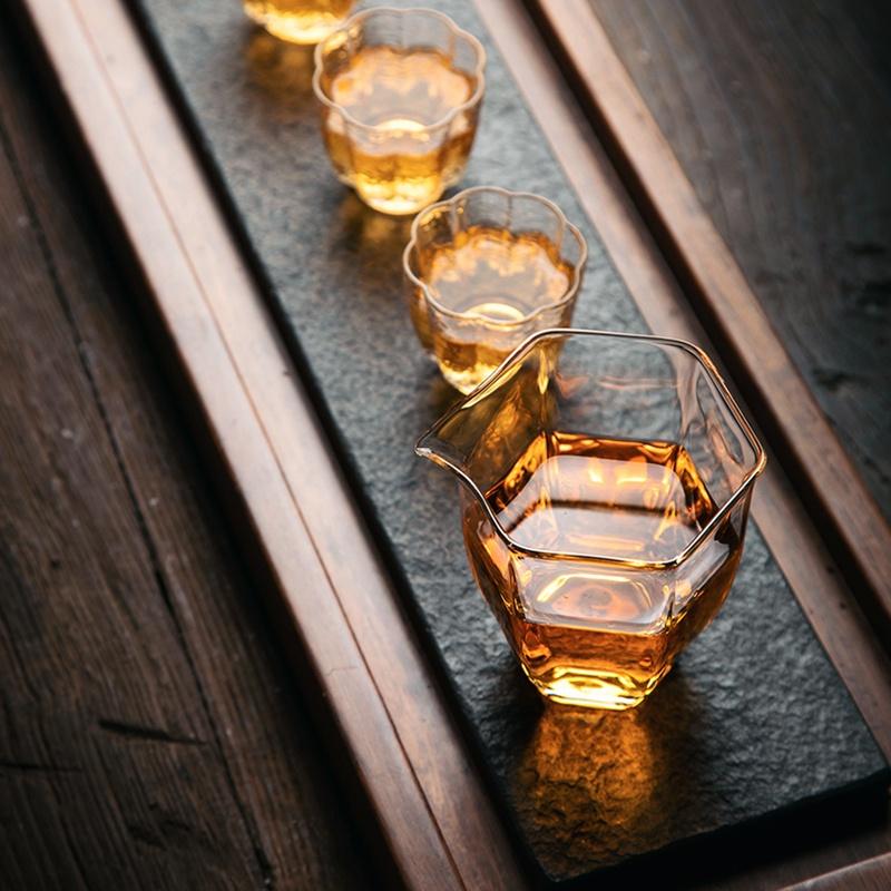 200 мл Кованая термостойкая стеклянная чаша справедливости в японском стиле, разделитель для чая, утолщенная чаша для равномерного налива