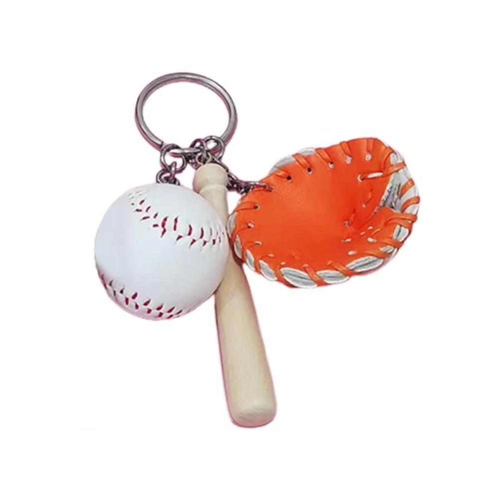 PU Leather Bag Hanging Personalized Baseball Pendant Funny Car Key Ring Sporty Accessories