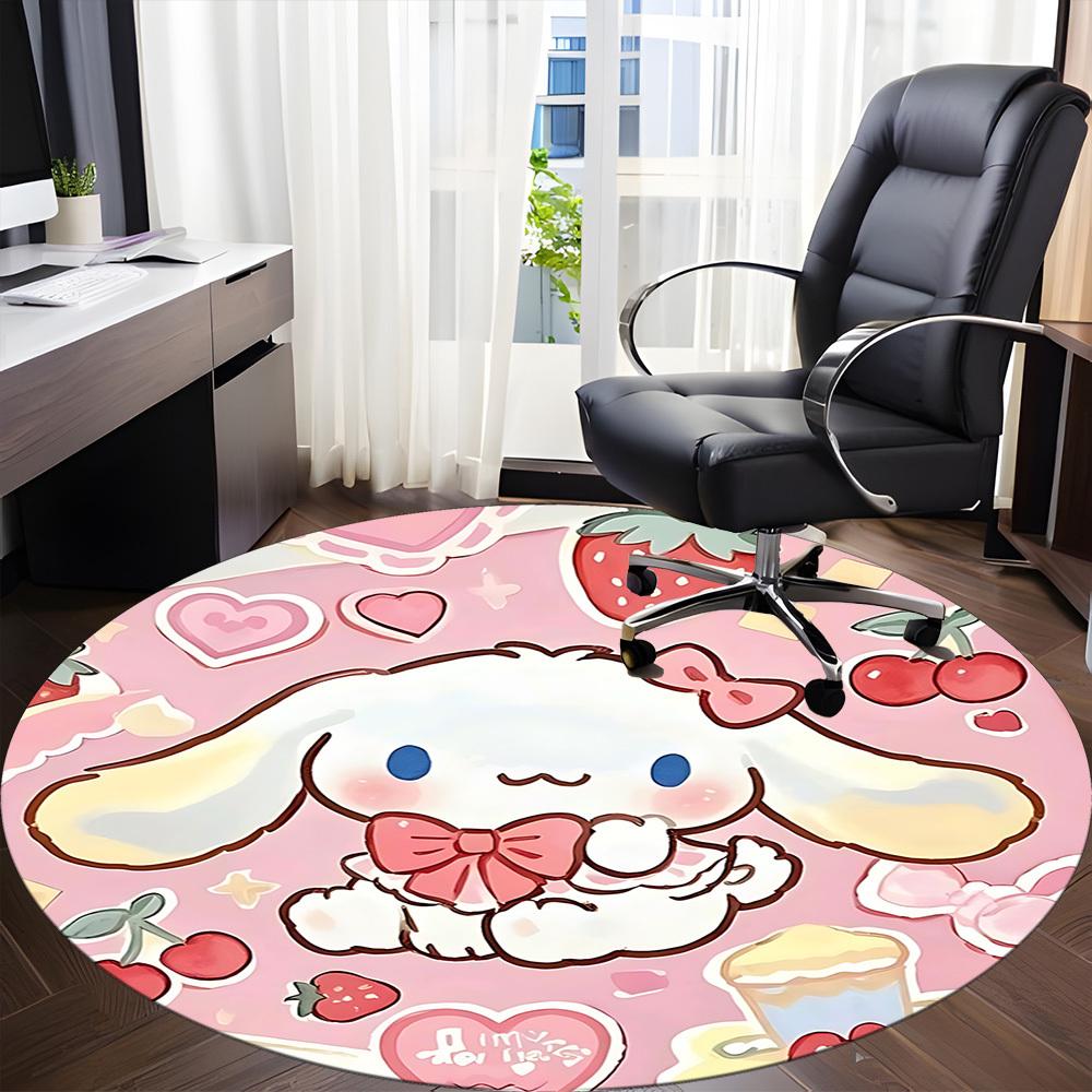1 шт. Ковер-сиденье Cinnamoroll для офиса, нескользящий, мягкий и удобный, ковер для офиса, игр, легкий круглый коврик для пола
