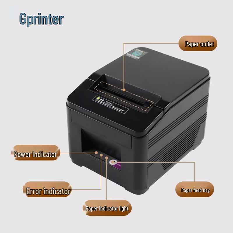 Gprinter GP-L80180I Auto-Cut Thermal Receipt Printer CN plug (adapter included)