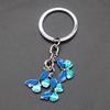 Random 5 colors New Colorful Enamel Butterfly Keychain Insects Car Key Women Bag Accessories Jewelry Gifts