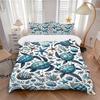 3Pcs Oceanic Sea Life Bedding Set Soft Fabric Duvet Cover Pillowcases Home Christmas Xmas Halloween Gift 1 Duvet Cover 2 Pillowcase G199