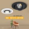 LED Downlight Recessed Ceiling Spot Light White 5W 7W 12W 360 ° Adjustable COB Spot For Bedroom Lobby Lighting AC90~260V