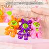 6/30Pcs Rabbit Astronaut Finger Guessing Toy Press Rock Paper Scissors Game Cartoon Keychain with Bead Chain Kids Adults Gift Party Favors