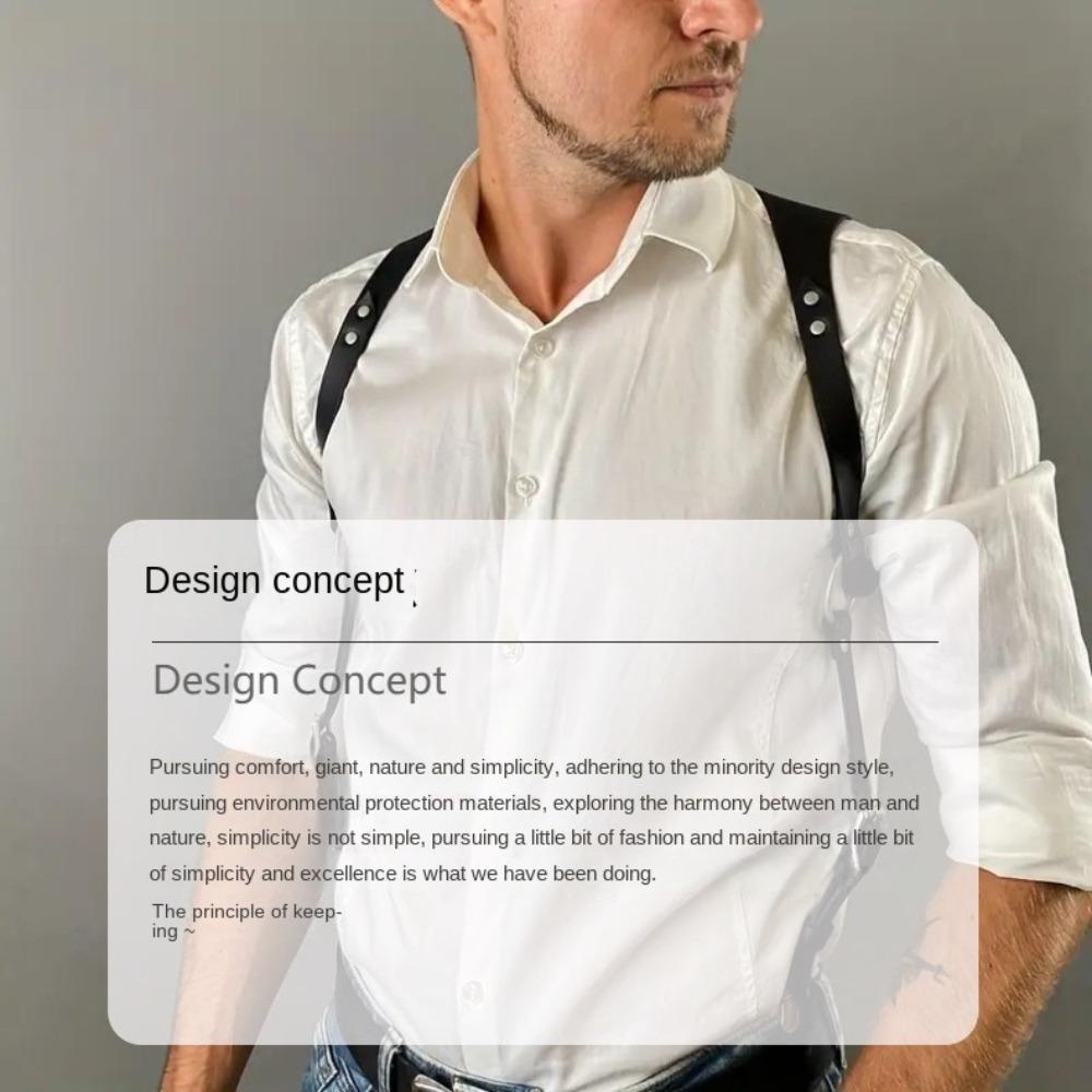 Регулируемые мужские корсетные подтяжки ПУ ремень для тела Аксессуары для одежды Поясные аксессуары