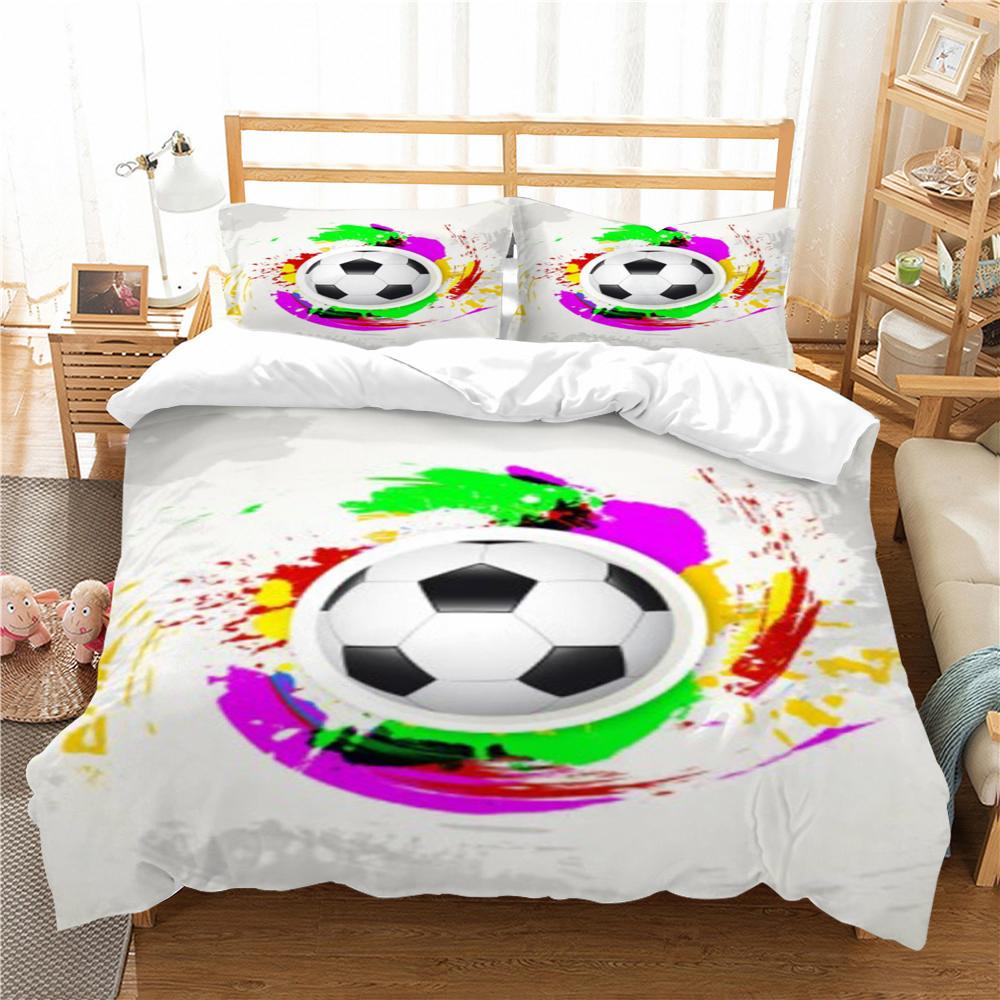 Домашнее постельное белье с 3D футбольным принтом, одеяло, пододеяльник, комплект постельного белья, пододеяльники, детский постельный костюм для мальчиков, удобный