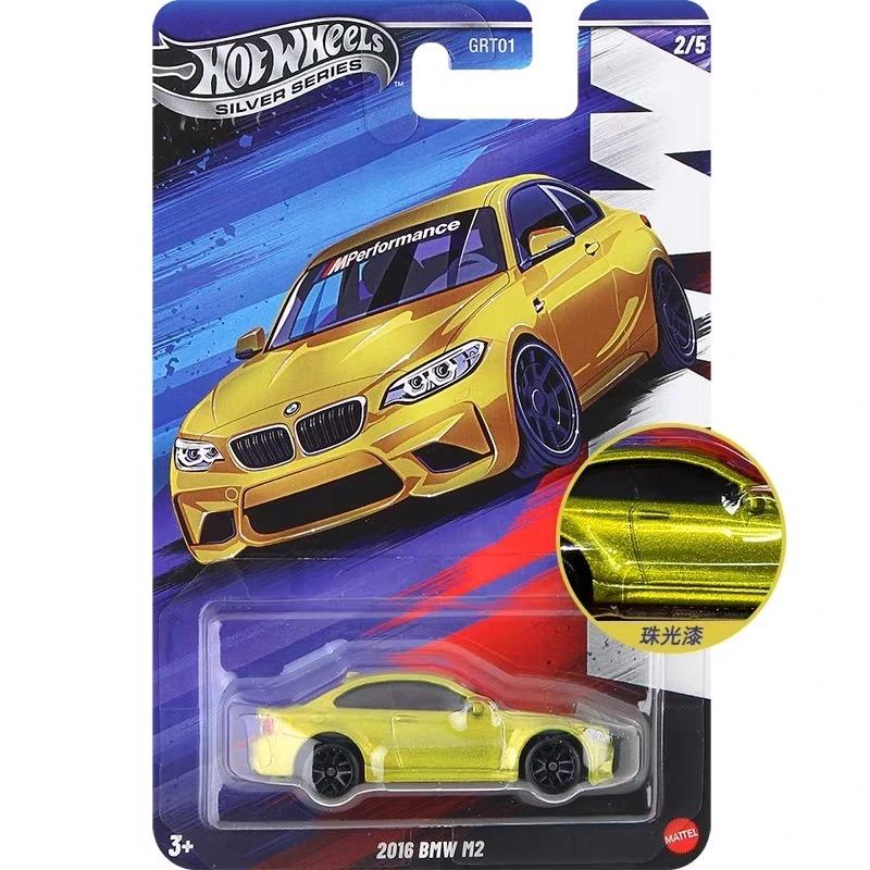 AAAOQ1 Hot Wheels Набор Bmw 2025 Серебряная Серия M1 M2 M3 M4 M5 1:Масштаб 64 Литая модель автомобиля Машинки Нераспечатанная Коллекция Grt01 Модели Игрушки