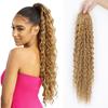 Synthetic Drawstring Curly Ponytail Hairpiece Clip In Hair Extensions Long Pony Tail with Elastic Band Natural Looking