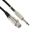 TECH TMC-3 3m XLR (Female) To Phone (Male) Microphone Cable, Black