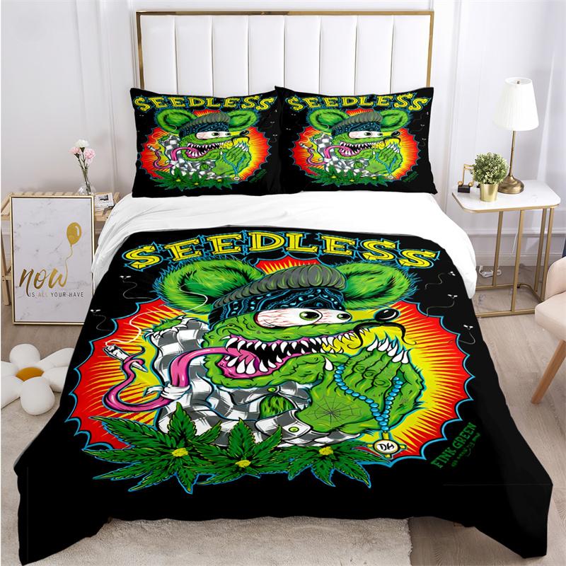 Мультяшный забавный крыса Финк постельное белье пододеяльник с наволочкой домашний текстиль Twin Full Queen King детский подарок