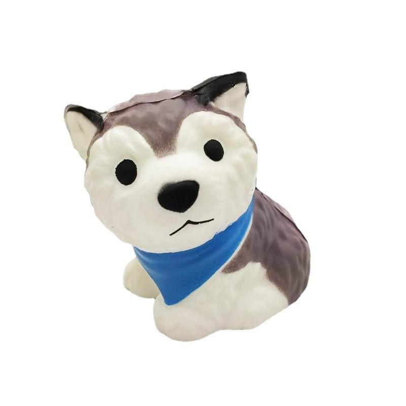 Cartoon Husky Squishy Pendant With Pu Foam For Decompression And Office Decor
