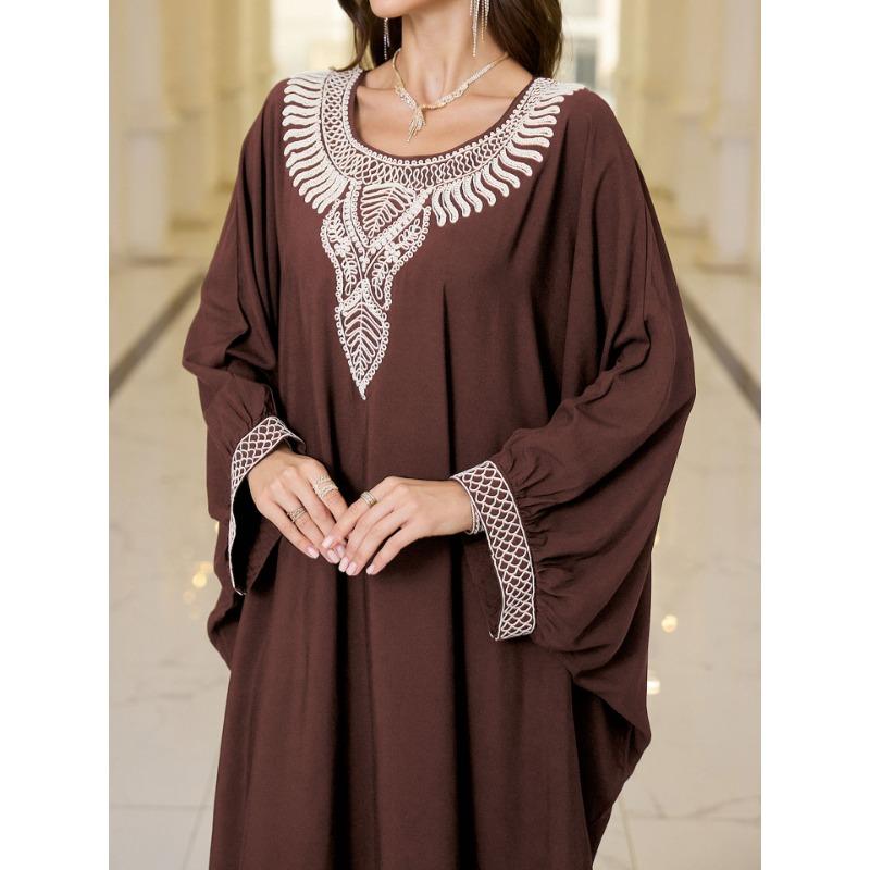 Женская мода весна осень с длинным рукавом и круглым вырезом свободная талия повседневные платья