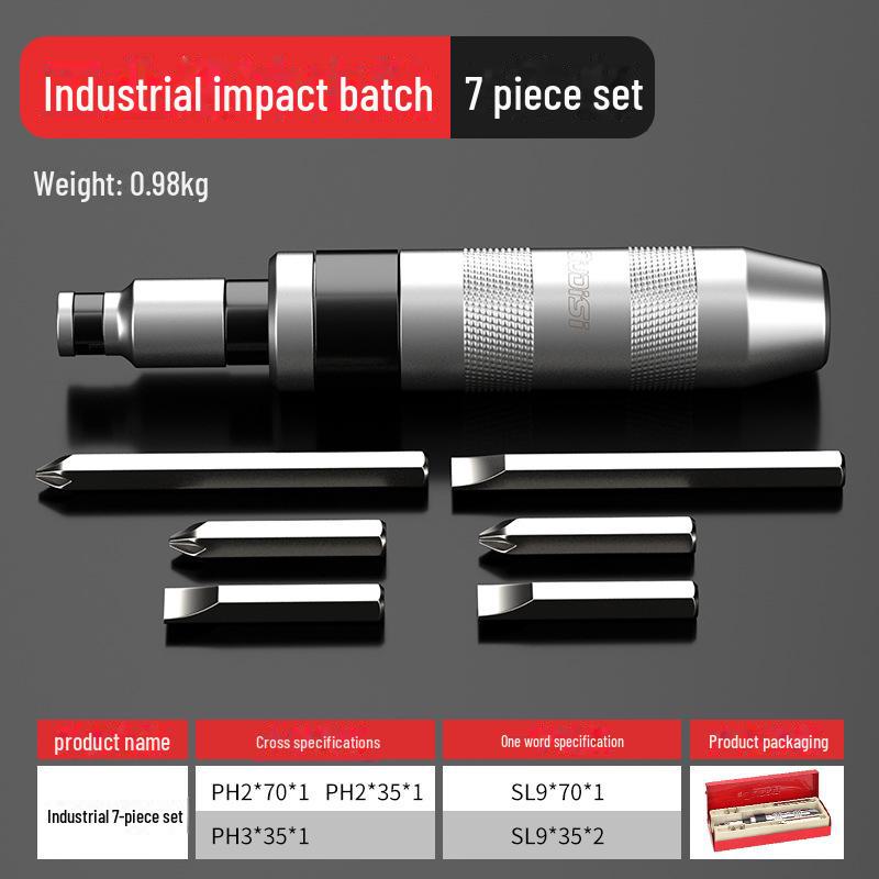 Набор отверток с ударным и молотковым механизмом: Ослабляйте, извлекайте и закручивайте винты без усилий.