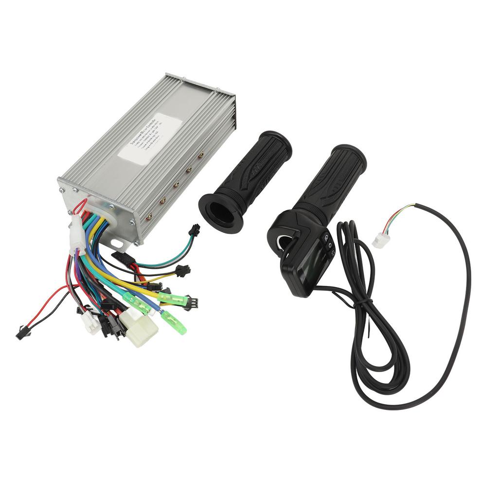 36V 48V 1000W 38A Electric Bike Motor Brushless Controller with 128DX Thumb Throttle Grip LCD Display