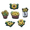 6Pcs Sunflower Series PVC Shoe Charms Shoe Decorations Shoe Accessories
