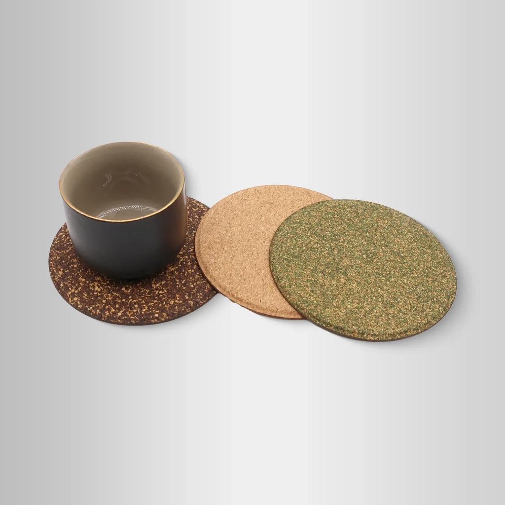 Круглая пробковая подставка под кофе, нескользящая и жаростойкая, теплоизоляционная подставка под чашку, аксессуар из натурального дерева, кухонная столешница