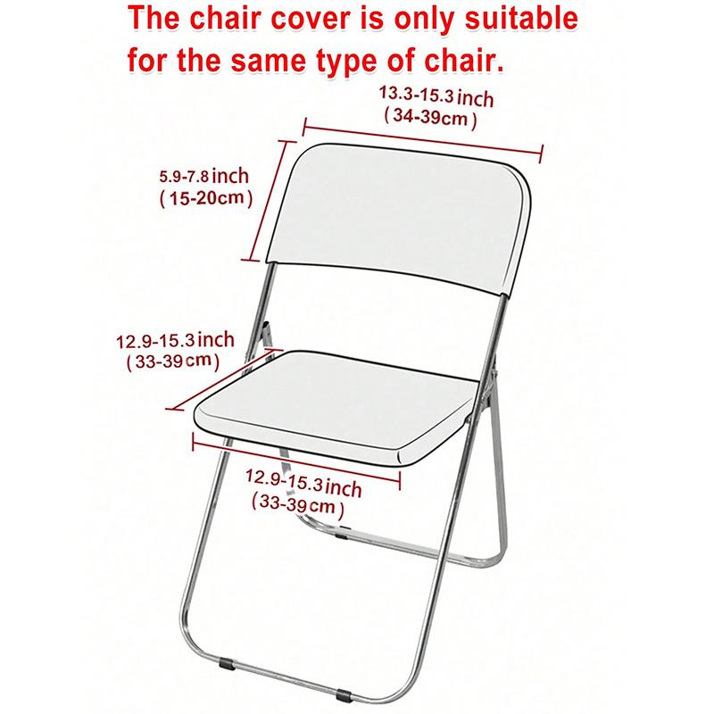 2 Pack Folding Chair Covers Polar Fleece Anti Dirt Removable Slipcovers For Wedding Dining Room Home