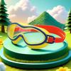 Kids' Waterproof & Fog-Proof HD Swim Goggles - Large Frame for Boys & Girls