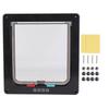 ABS Acrylic Pet Cats Screen Door Window Lockable Waterproof Medium Cat Flap (black)
