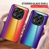 Цветной чехол из закаленного стекла для Xiaomi Poco X7 M7 F7 15 Ultra Redmi Note 14S 14 Pro Plus 5G A5 с полосатой задней крышкой