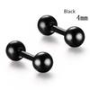 Unisex Round Studs Gold Barbell Women Fashion Jewelry Stainless Steel Ball Earrings Stud Earrings