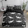 Halloween Flying Vampire Bedding Set Bats Duvet Cover Witchcraft Magic Polyester Comforter Cover Single Double King Bedclothes