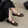 Новые туфли на плоской подошве с квадратным носком, удобные, повседневные и универсальные, весенне-летние, элегантные и модные, в стиле ретро, женские