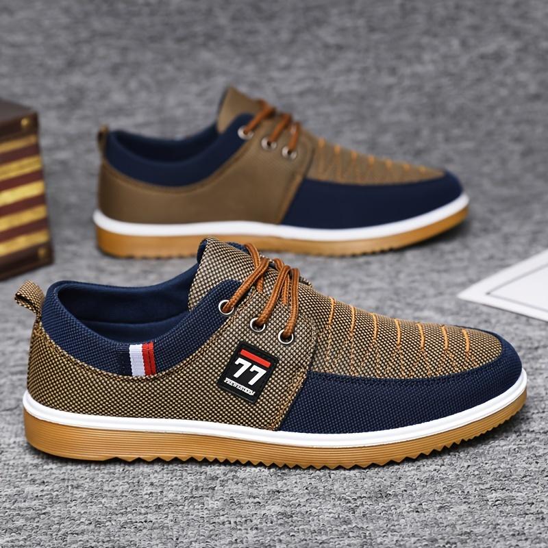 Мужская повседневная парусиновая обувь, дышащая износостойкая нескользящая обувь на шнуровке для активного отдыха, весна-лето и осень