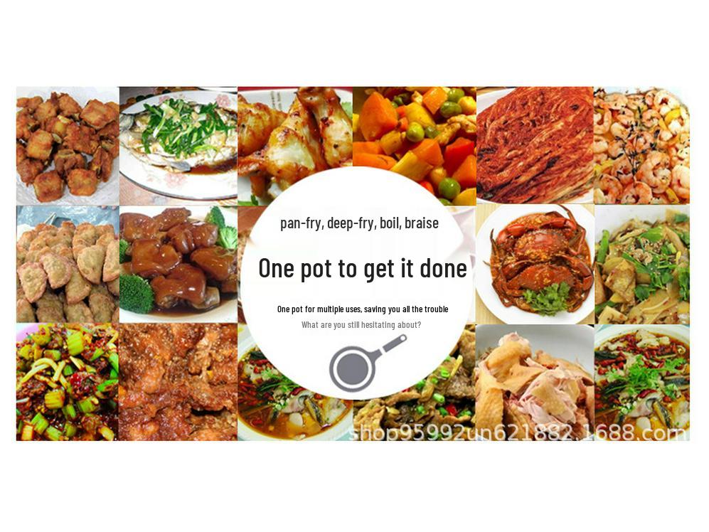 Чугунный вок с круглым дном Jiuhuang с антипригарным покрытием - Без покрытия, Защищен от ржавчины, Не требует приправ