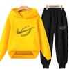 Kids Autumn Hoodie Sports Pullover 3-12Years Coat Sweatshirt+Trousers Black Boy Girl Red Birthday Gift Clothes Leisure Set