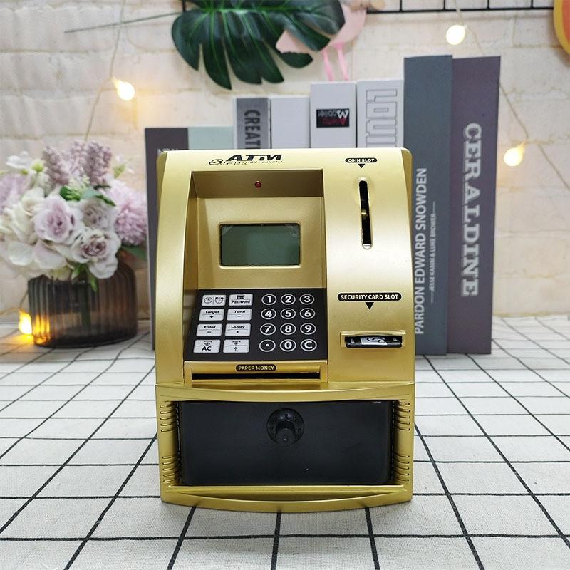 Atm Smart Voice Enabled Coin Bank With Password Security For Kids And Teens