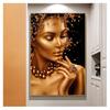 Африканское искусство, черно-золотая женская картина маслом на холсте, постеры и принты, настенная художественная картина для гостиной, сексуальная обнаженная куадрос