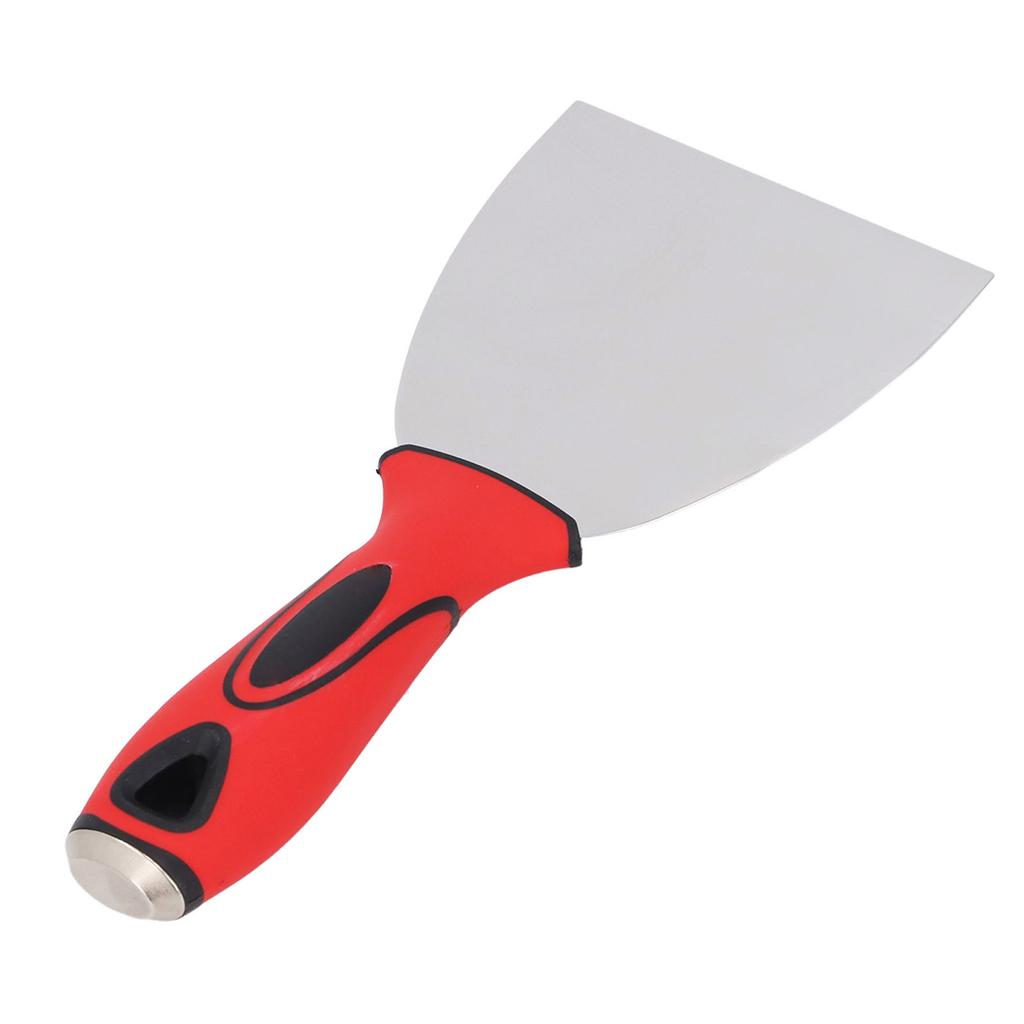 Скребок для краски 4 дюйма из нержавеющей стали с мягкой резиновой нескользящей ручкой, скребок для шпатлевки