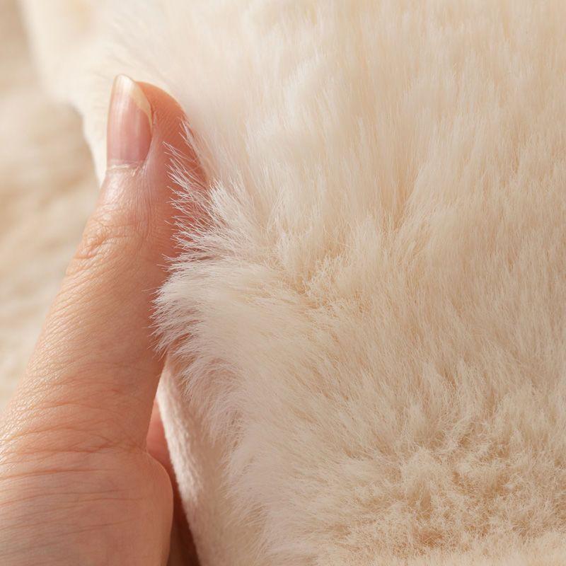 Thickened Rabbit Plush Non-Slip Sofa Cushion  Winter Plush Seat Cushion Leather Sofa Cover New Cover
