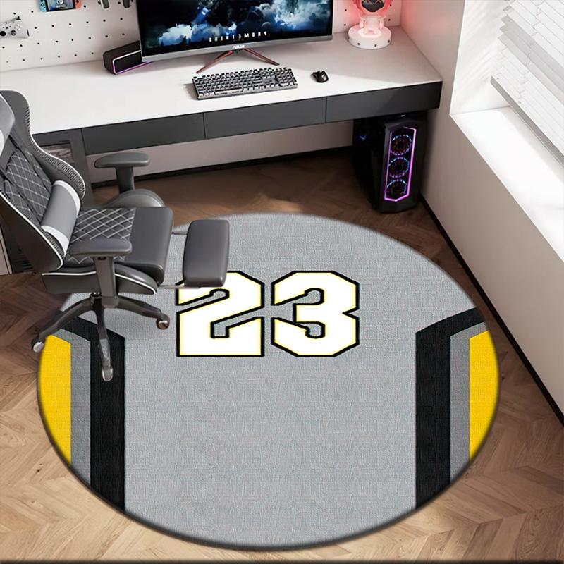 1pc Team jersey digital design Round carpet Painted Printed circular carpet, home door mat, outdoor travel protection carpet