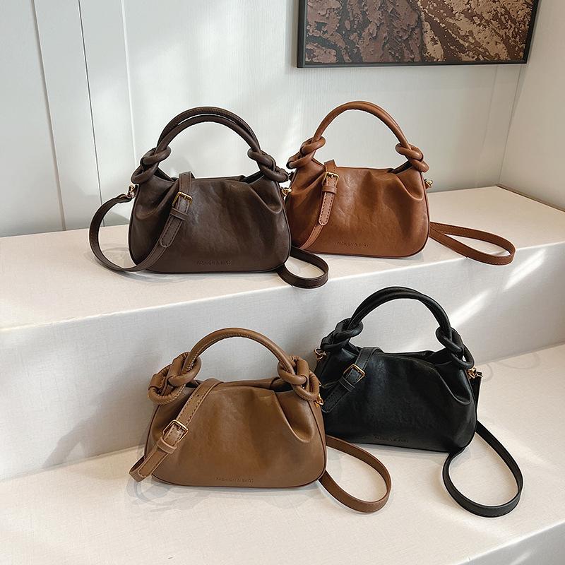 Handheld Fashionable Solid Color Women's Crossbody Bag New Simple Casual Shoulder Bag High-End Handbag KTY