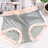 Large Size Women's Ice Silk Silk Cotton Crotch Antibacterial Non Trace Breathable High Waist Ultra Thin Underwear