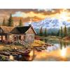 5d Diamond Diy Painting New Sunset House Diamond Embroidery Scenery Cross Stitch Full Round Drill Home Decor Manual Gift