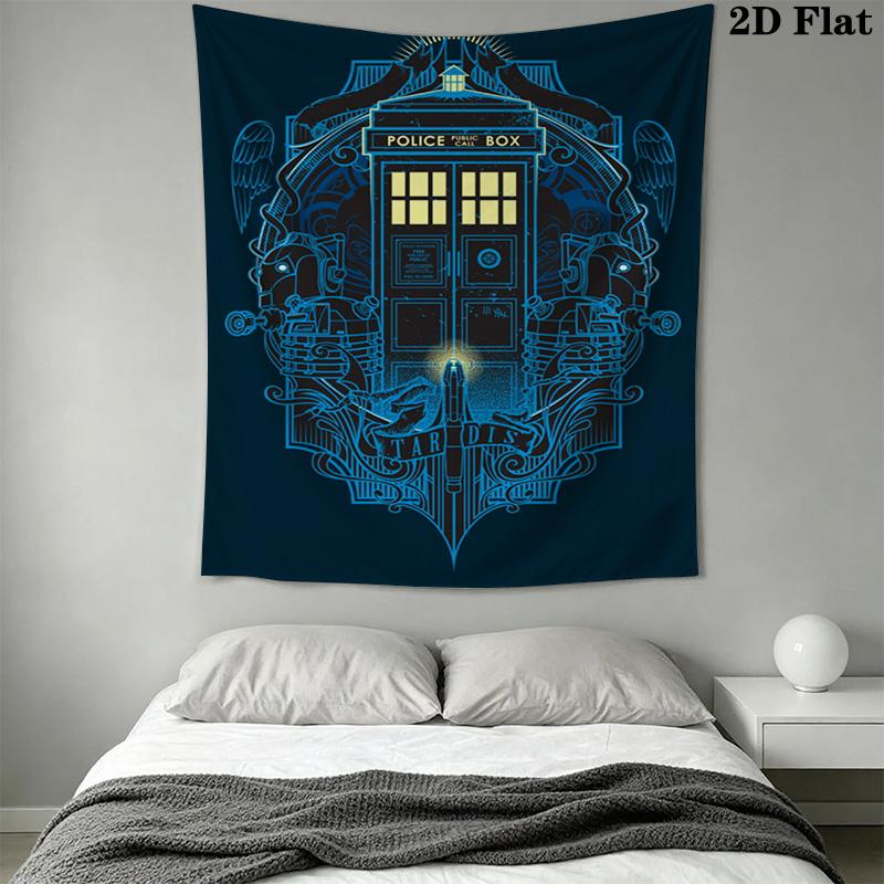 Digital print TARDIS art Pattern Home Decor Tapestry, Wall Hanging, Decorative RV Wall Cloth.XGT0914503