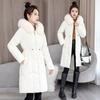 Down Cotton Clothes Women's Long New Thickened Cotton Clothes Big Fur Collar Winter Internet Celebrity Fashion Coat