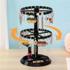 Rotating Plastic Earring Storage Rack Bracelet Hanging Necklace Earring Display Rack Small Jewelry Rack Hair Ring Jewelry Tray