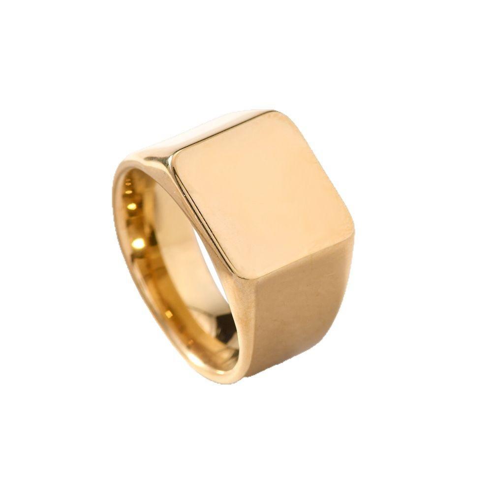 Новое кольцо из титановой стали, литое, трехмерное, мужское кольцо, простое, с позолотой 18 карат, набор украшений из нержавеющей стали, фабрика