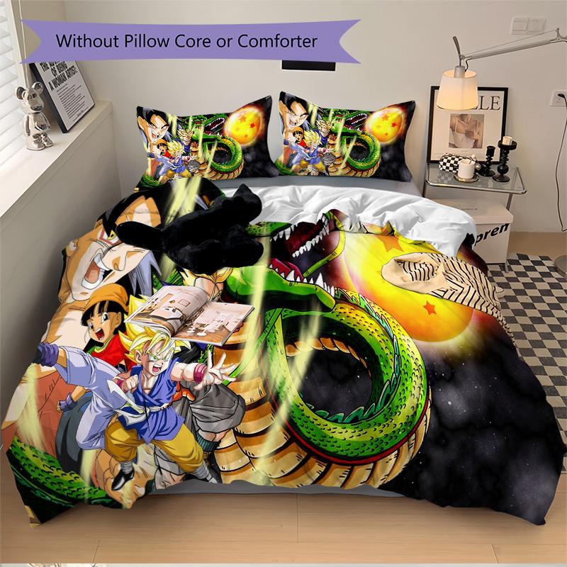 Dragon Ball Z Adventure Print 3Pcs Bedding Setduvet Cover With 2 Bedropillowcase Home Birthday Gift