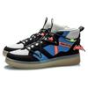 Li Ning Counterflow Hunter Нескользящие Износостойкие Средневысокие Кеды для Скейтборда Мужские Черно-Синие AGCQ127-3